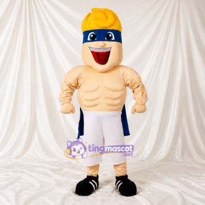 Superhero Man Mascot Costume Full Body for Adults School Events