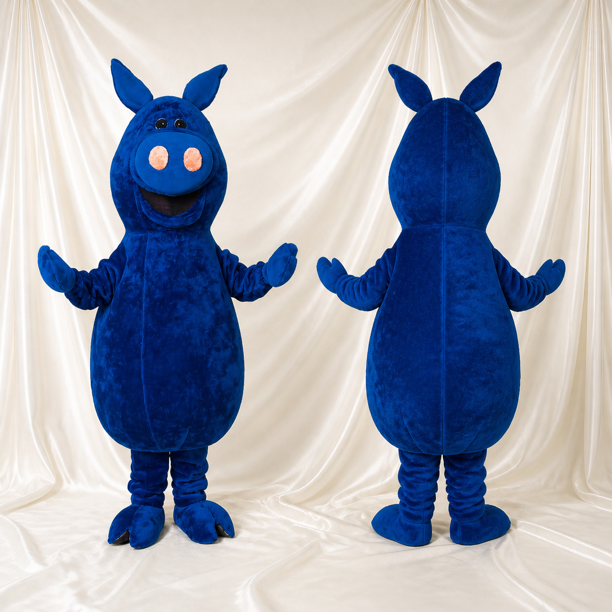 Navy Blue Fantasy Creature Mascot Costume Full Body for Adults School Events Navy Blue Fantasy Creature Mascot Costume Full Body for Adults School Events