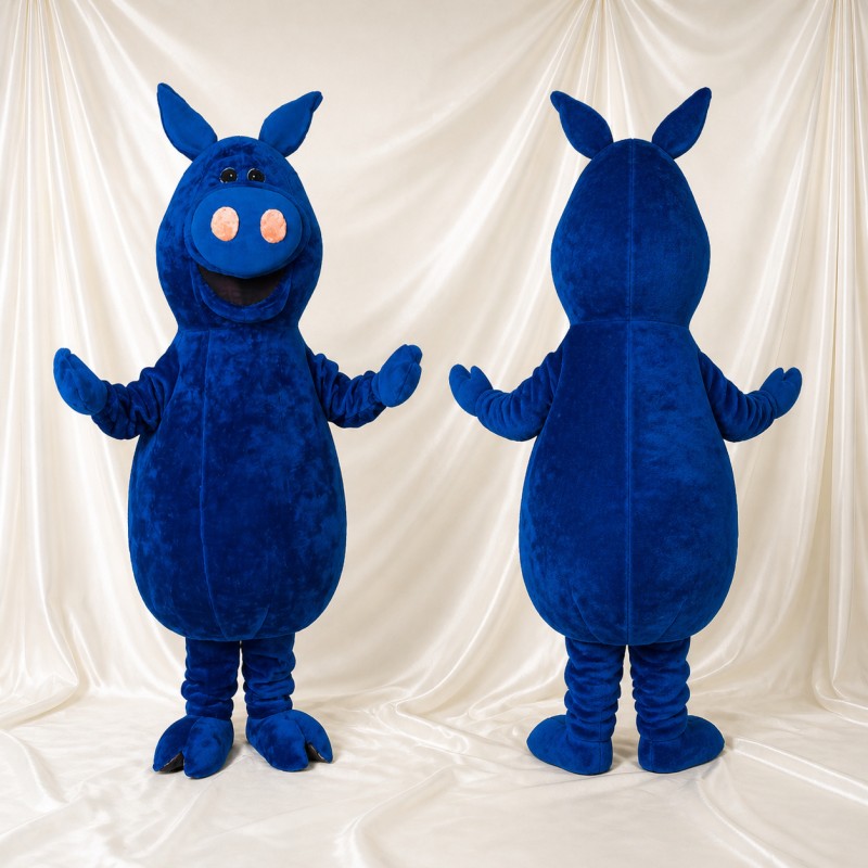 Navy Blue Fantasy Creature Mascot Costume Full Body for Adults School Events