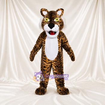 Brown Tiger Mascot Costume Full Body for Adults School Events