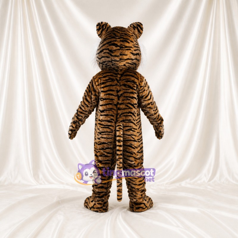 Brown Tiger Mascot Costume Full Body for Adults School Events