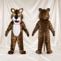 Brown Tiger Mascot Costume Full Body for Adults School Events