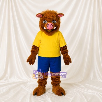 Boar Athlete Mascot Costume Full Body for Adults Sports Events