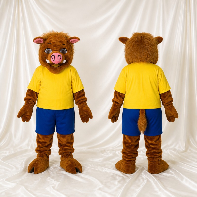 Boar Athlete Mascot Costume Full Body for Adults Sports Events