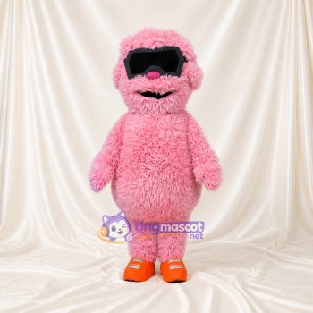 Monstre poilu Rose Costume de mascotte intégral pour adultes Événements scolaires