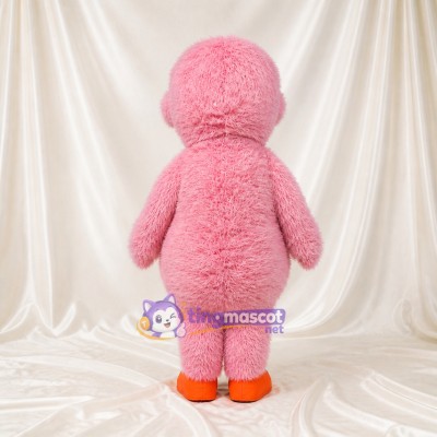 Pink Furry Monster Mascot Costume Full Body for Adults School Events