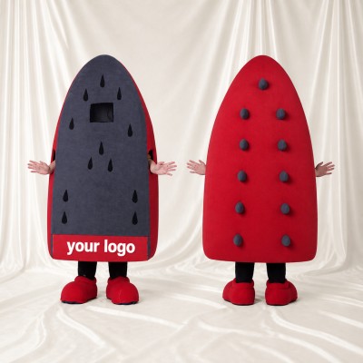 Watermelon Slice Mascot Costume Full Body for Adults Food Events