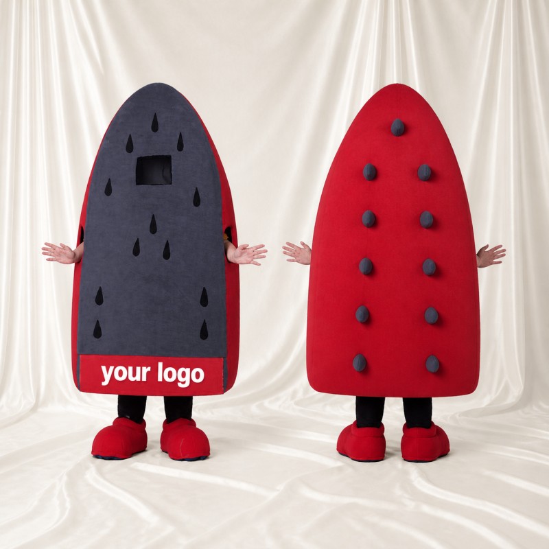 Watermelon Slice Mascot Costume Full Body for Adults Food Events