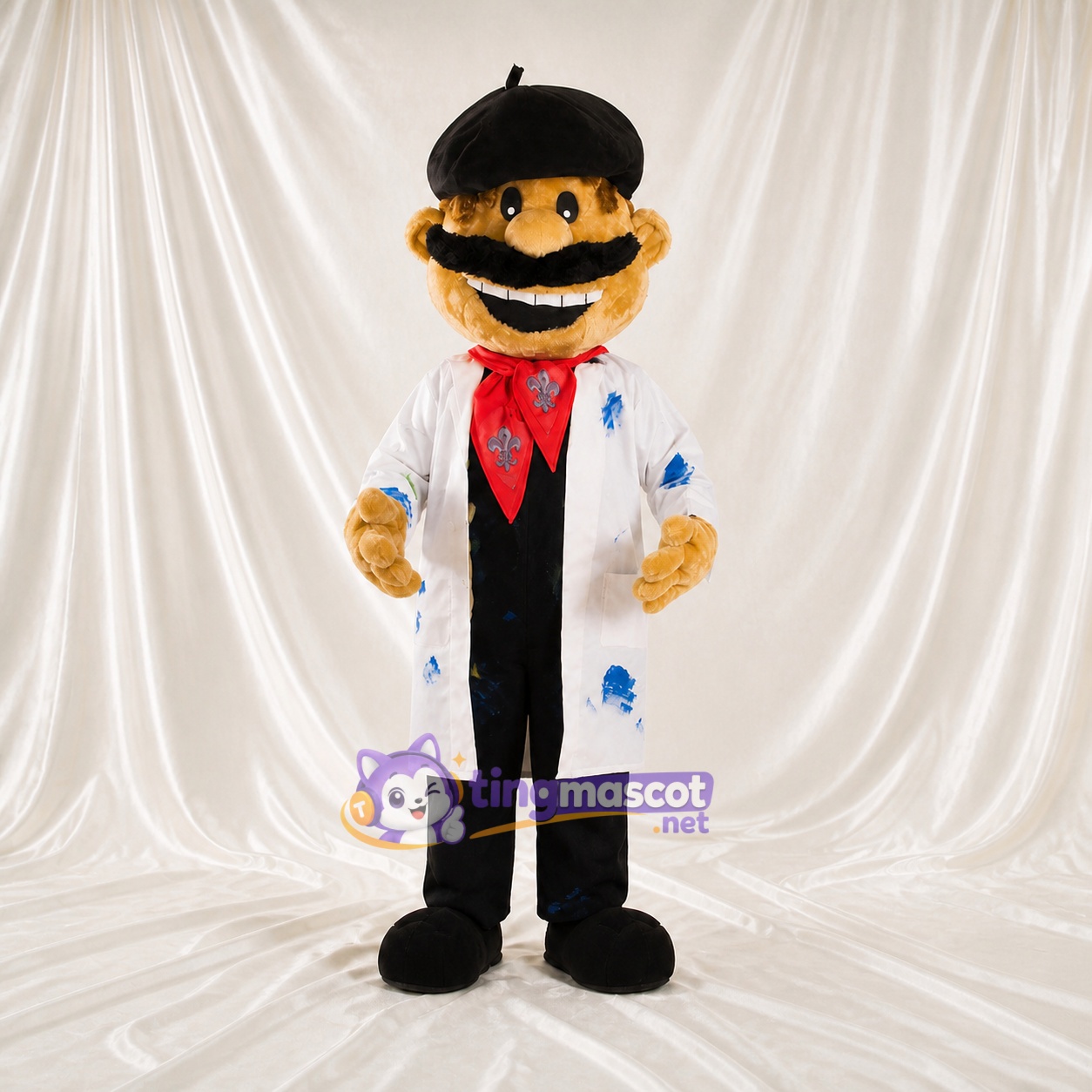 White Artist Man Mascot Costume Full Body for Adults Promotions White Artist Man Mascot Costume Full Body for Adults Promotions