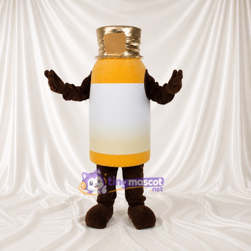 Bouteille de Médicament Jaune Costume de mascotte intégral pour adultes Promotions