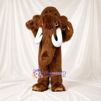 Construction Woolly Mammoth Mascot Costume Full Body for Adults School Events
