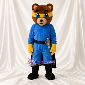 Héros Ours Masqué Costume de mascotte intégral pour adultes Événements scolaires