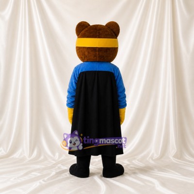 Héros Ours Masqué Costume de mascotte intégral pour adultes Événements scolaires