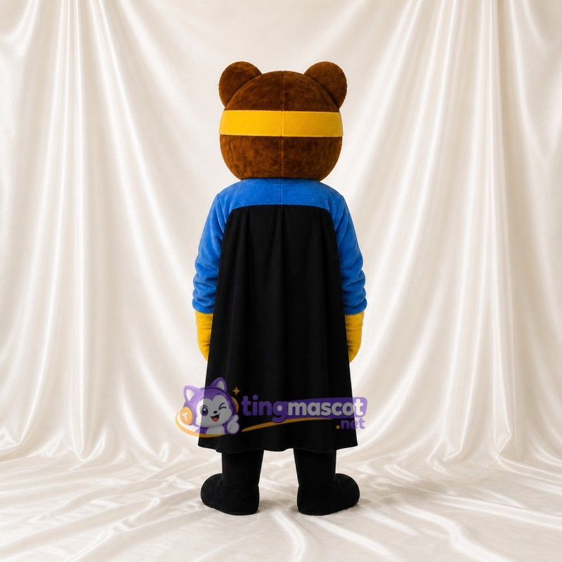 Héros Ours Masqué Costume de mascotte intégral pour adultes Événements scolaires