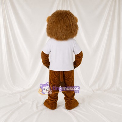 Construction Lion Mascot Costume Full Body for Adults School Events