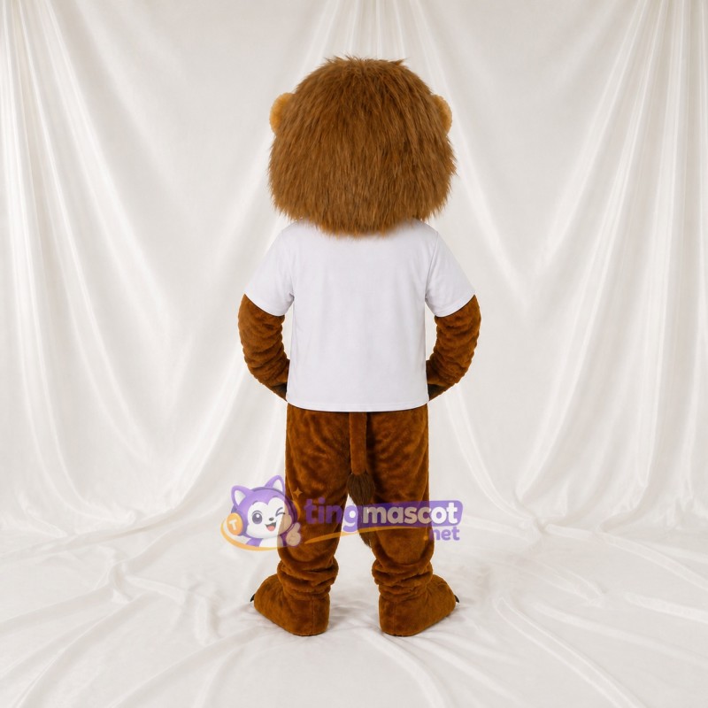 Construction Lion Mascot Costume Full Body for Adults School Events