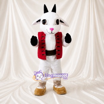 Construction Goat Mascot Costume Full Body for Adults School Events