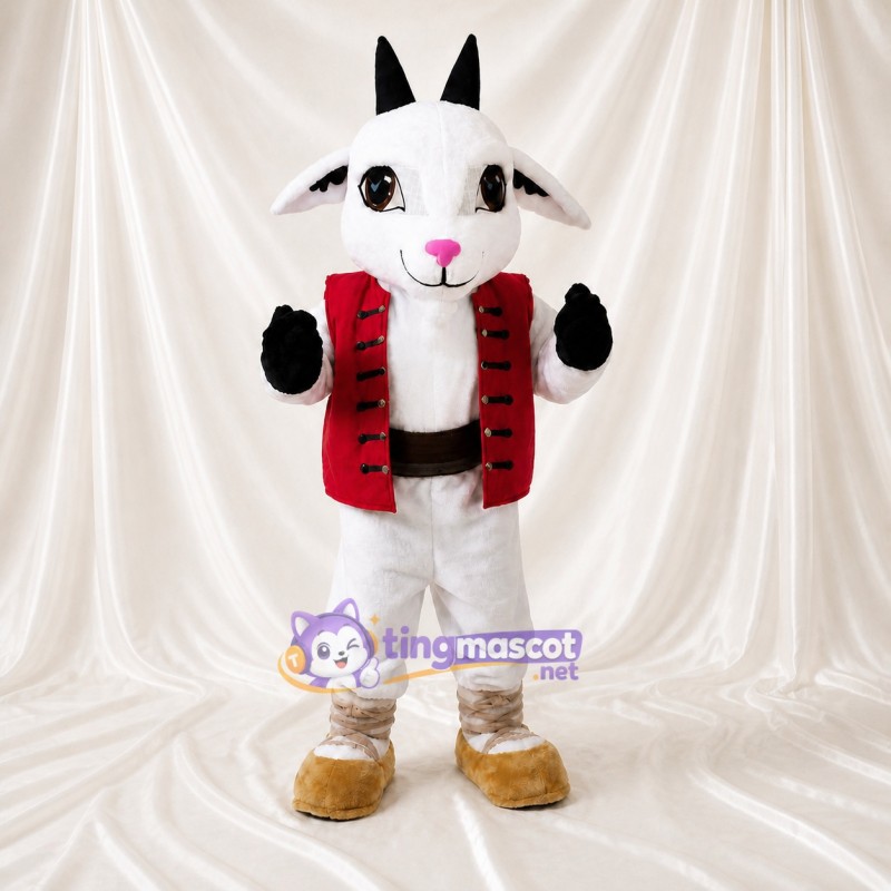 Construction Goat Mascot Costume Full Body for Adults School Events