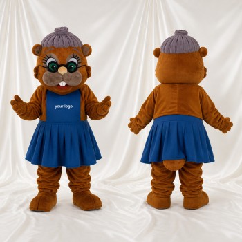 Grand mère Ours Costume de mascotte intégral pour adultes Événements scolaires
