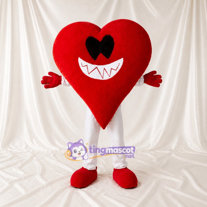 Red Heart Character Mascot Costume Full Body for Adults Promotions
