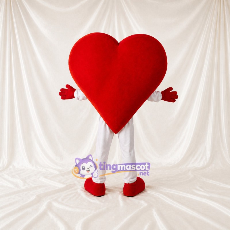 Red Heart Character Mascot Costume Full Body for Adults Promotions
