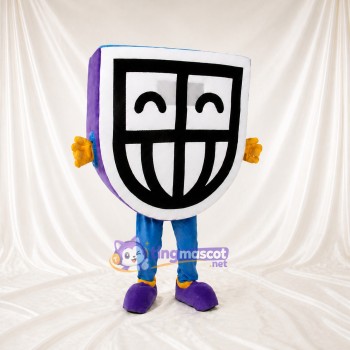 Smiling Shield Mascot Costume Full Body for Adults Sports Events