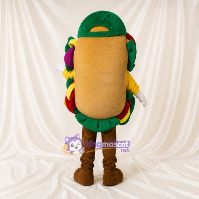 Tan Sandwich Costume de mascotte intégral pour adultes Événements gastronomiques