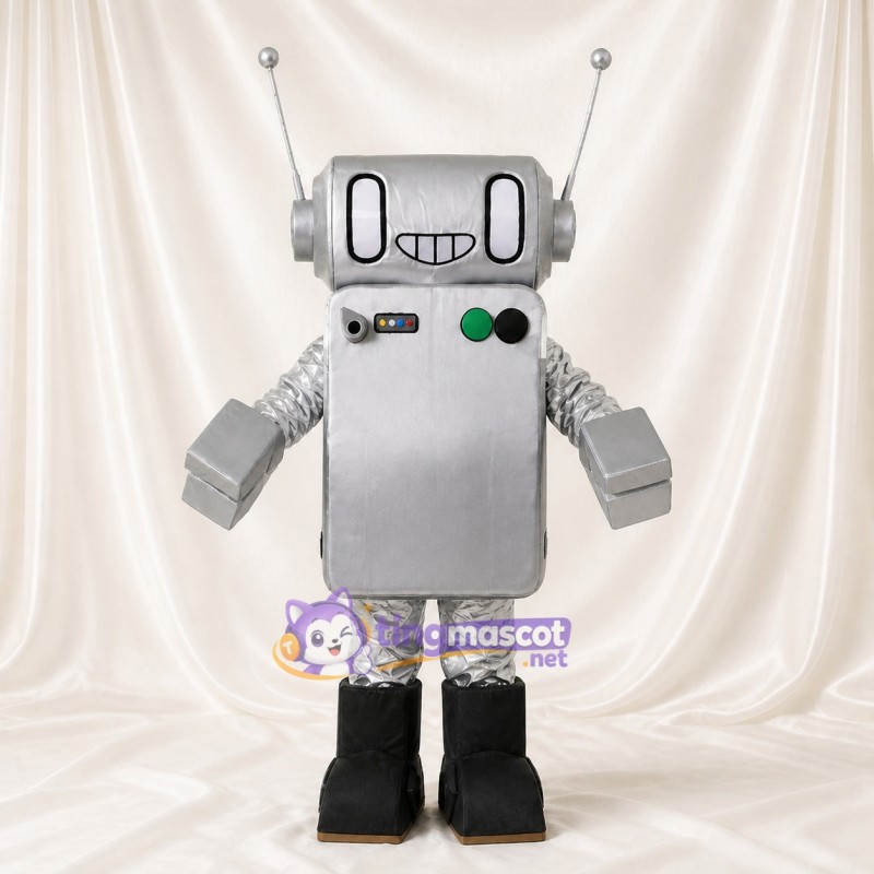 Silver Robot Mascot Costume Full Body for Adults Promotions