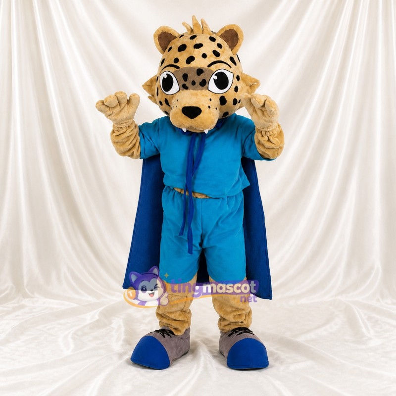 Leopard Hero Mascot Costume Full Body for Adults School Events