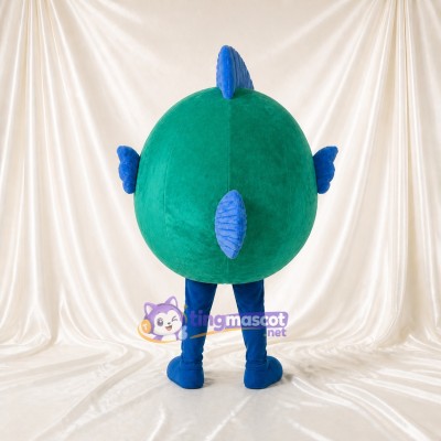 Round Fish Mascot Costume Full Body for Adults School Events