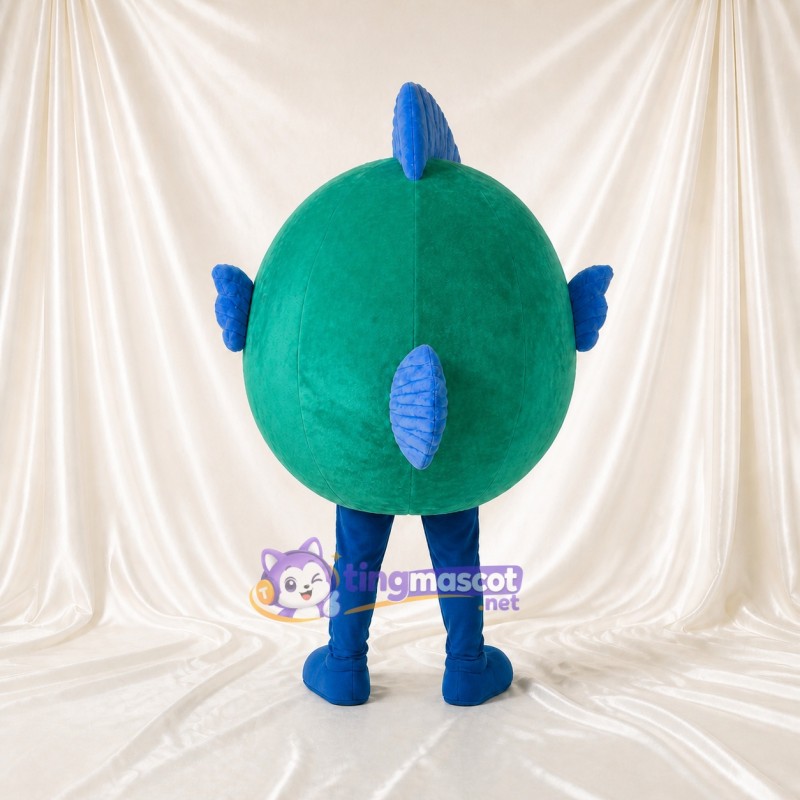 Round Fish Mascot Costume Full Body for Adults School Events