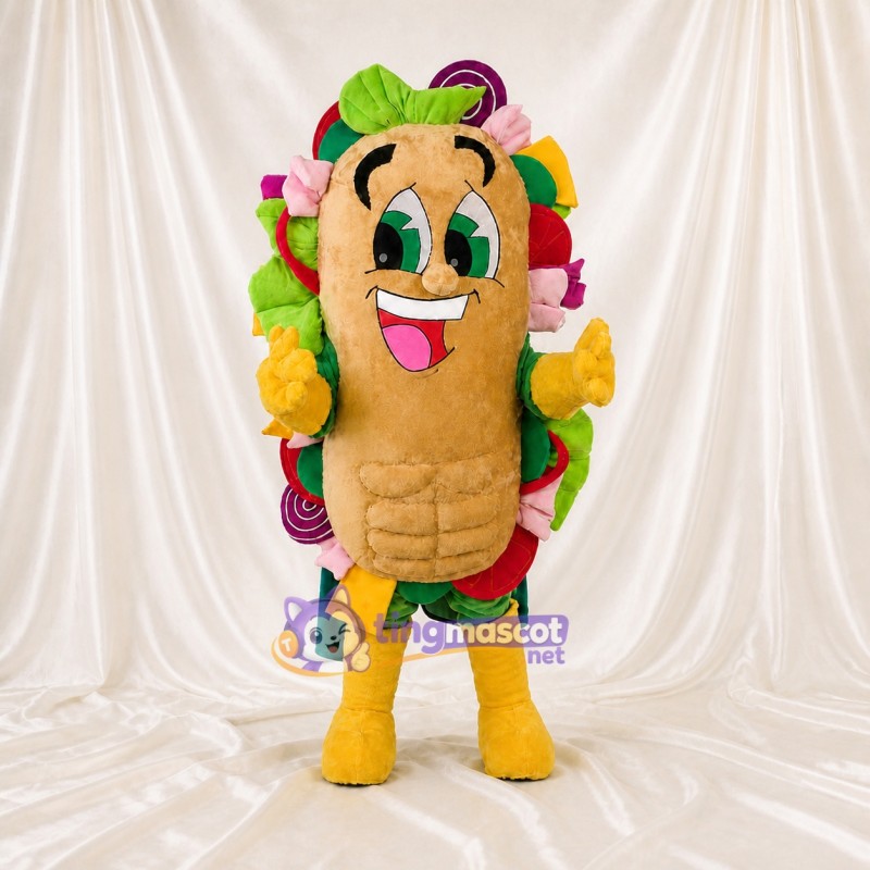 High Visibility Taco Mascot Costume Full Body for Adults Food Events