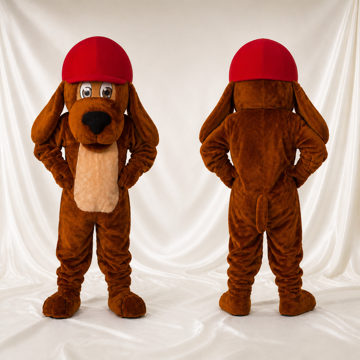 Braun Braun und Rot Hund Maskottchenkostüm Ganzkörper für Erwachsene Schulveranstaltungen Braun Braun und Rot Hund Maskottchenkostüm Ganzkörper für Erwachsene Schulveranstaltungen