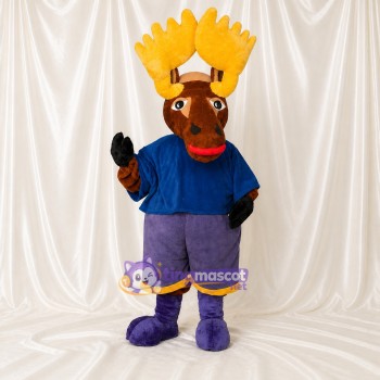 Moose Athlete Mascot Costume Full Body for Adults Sports Events