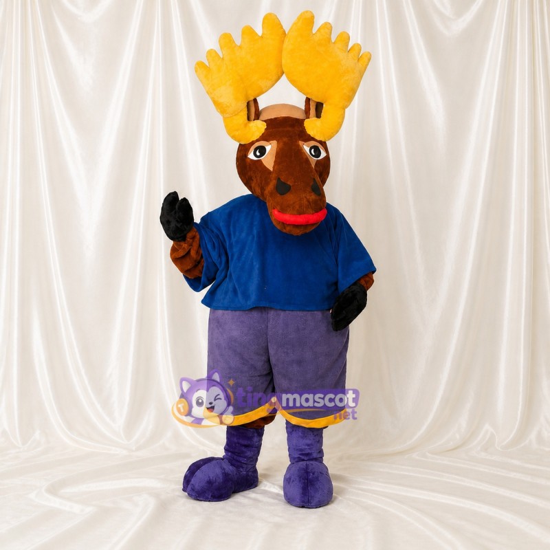 Moose Athlete Mascot Costume Full Body for Adults Sports Events
