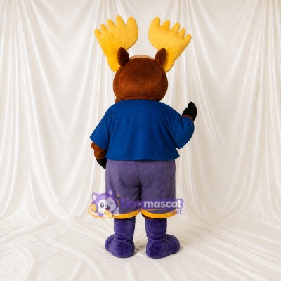 Moose Athlete Mascot Costume Full Body for Adults Sports Events