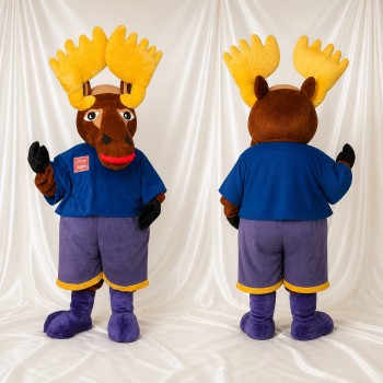 Moose Athlete Mascot Costume Full Body for Adults Sports Events