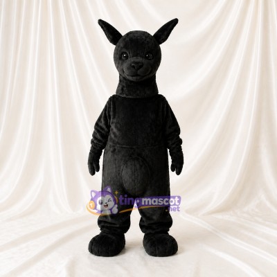 Black Kangaroo Mascot Costume Full Body for Adults School Events