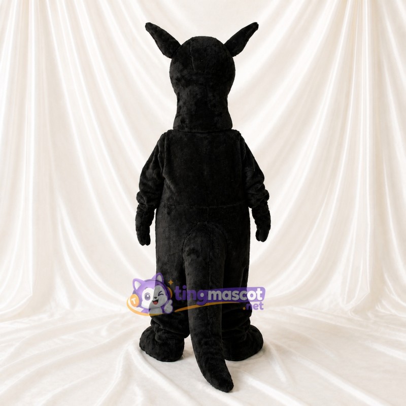 Black Kangaroo Mascot Costume Full Body for Adults School Events