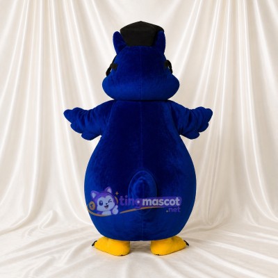 Navy Blue Bird Mascot Costume Full Body for Adults School Events