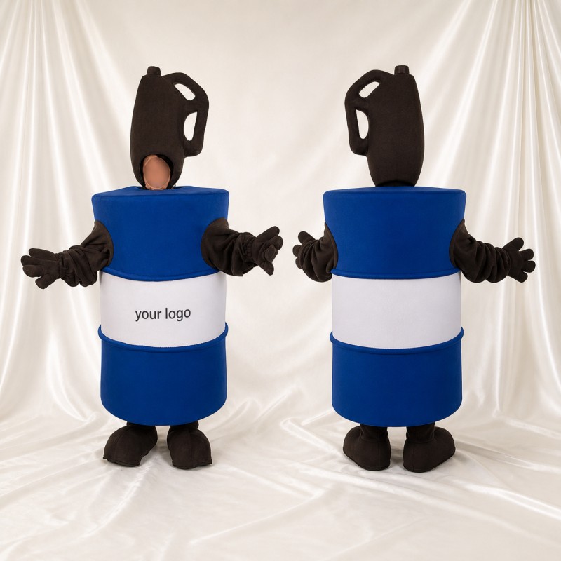 Front Bold Cylinder Mascot Costume Full Body for Adults Promotions