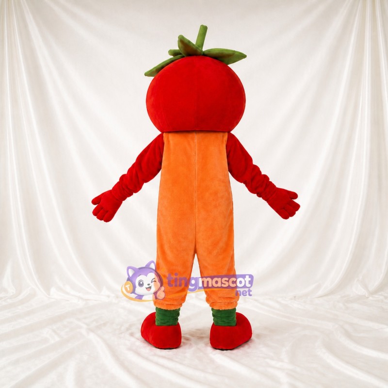 Red Tomato Mascot Costume Full Body for Adults Food Events