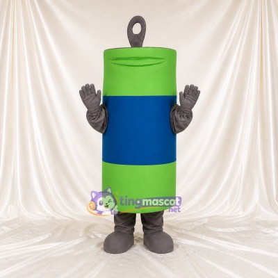 Green Battery Mascot Costume Full Body for Adults Promotions