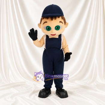 Navy Worker Boy Mascot Costume Full Body for Adults Promotions