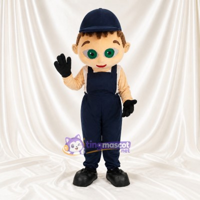 Navy Worker Boy Mascot Costume Full Body for Adults Promotions