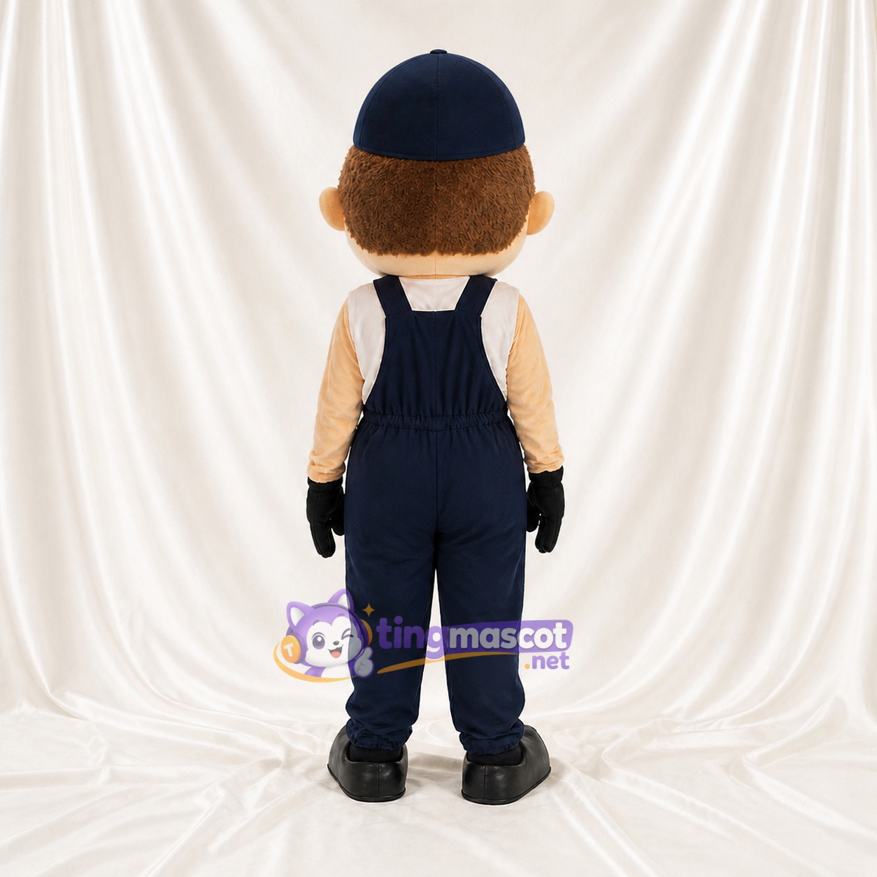 Navy Worker Boy Mascot Costume Full Body for Adults Promotions Navy Worker Boy Mascot Costume Full Body for Adults Promotions