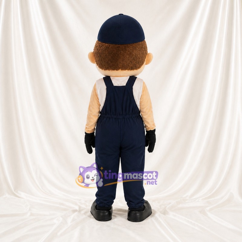 Navy Worker Boy Mascot Costume Full Body for Adults Promotions