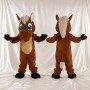 Brown and Tan Horse Mascot Costume Full Body for Adults School Events