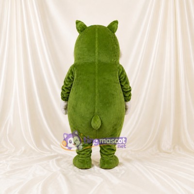 Green Construction Cat Mascot Costume Full Body for Adults School Events