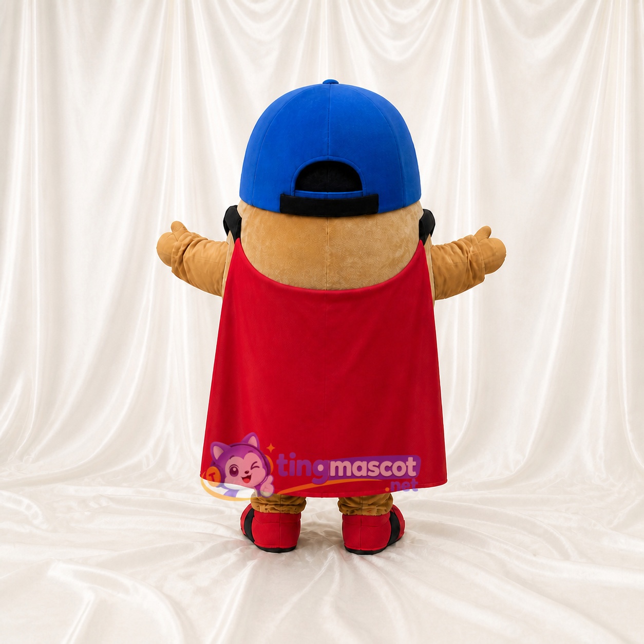 Pomme de terre Super héros Costume de mascotte intégral pour adultes Événements scolaires Pomme de terre Super héros Costume de mascotte intégral pour adultes Événements scolaires